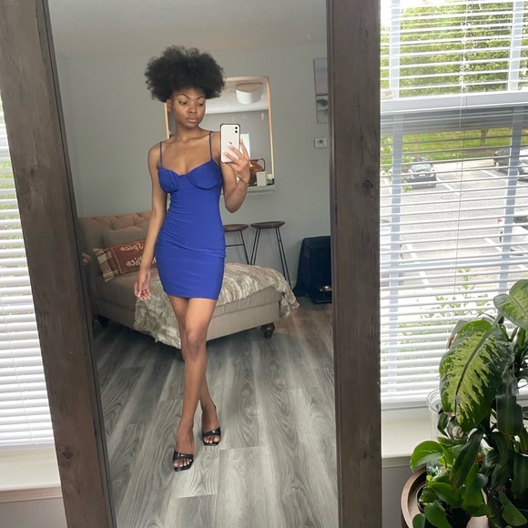 Royal Blue Bodycon Mini Dress - Picture 6 of 9